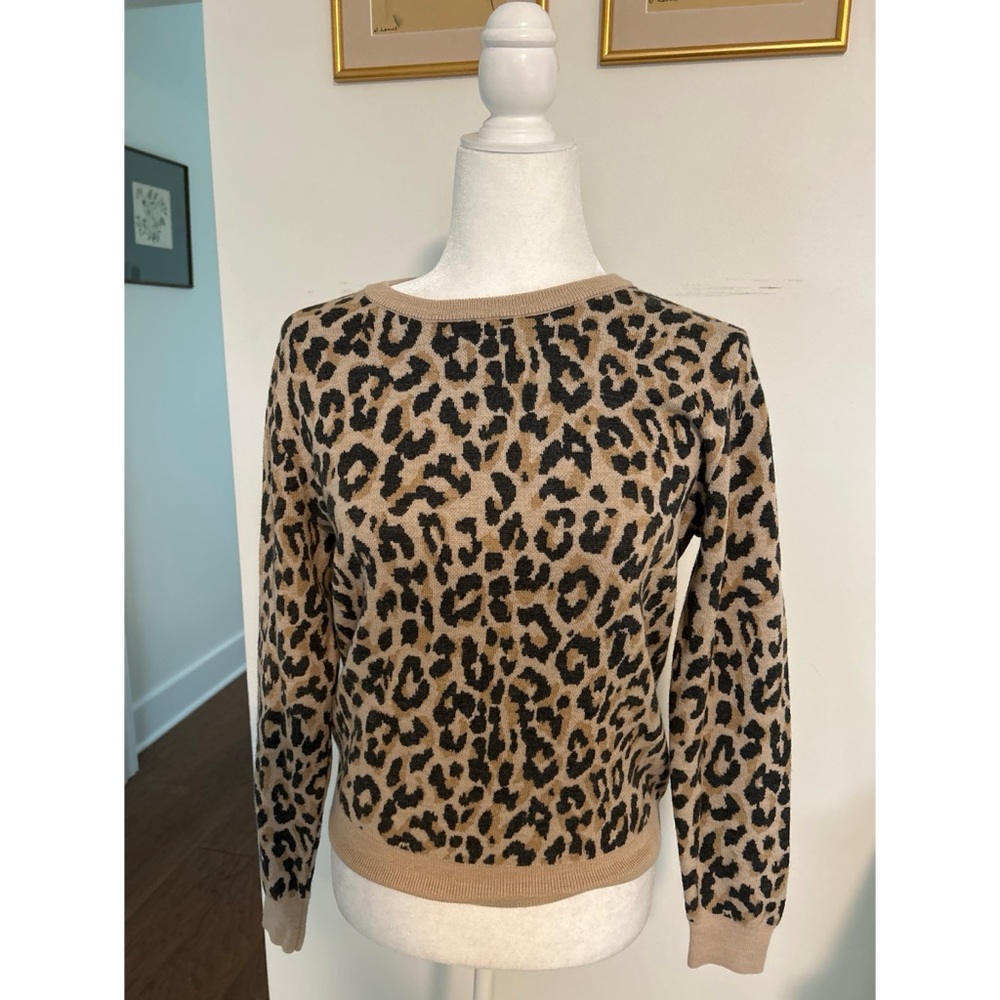 Leopard J. Crew Sweater, Size M